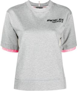 Moncler Grenoble T-shirt met logoprint Grijs