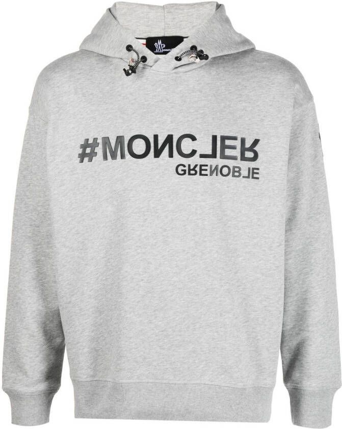 Moncler Grenoble Hoodie met logoprint Grijs