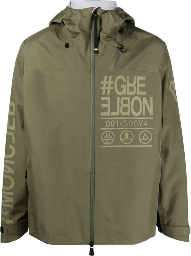 Moncler Grenoble Jack met capuchon Groen