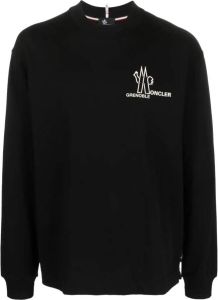 Moncler Grenoble Sweater met logoprint Zwart
