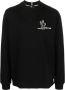 Moncler Grenoble Sweater met logoprint Zwart - Thumbnail 1