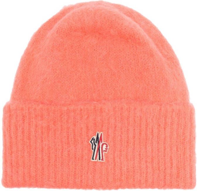 Moncler Grenoble Muts met geborduurd logo Oranje