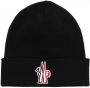 Moncler Grenoble Muts met logo Zwart - Thumbnail 1