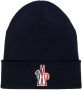 Moncler Grenoble Muts met logopatch Blauw - Thumbnail 1