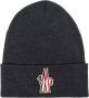 Moncler Grenoble Muts met logopatch Grijs - Thumbnail 1