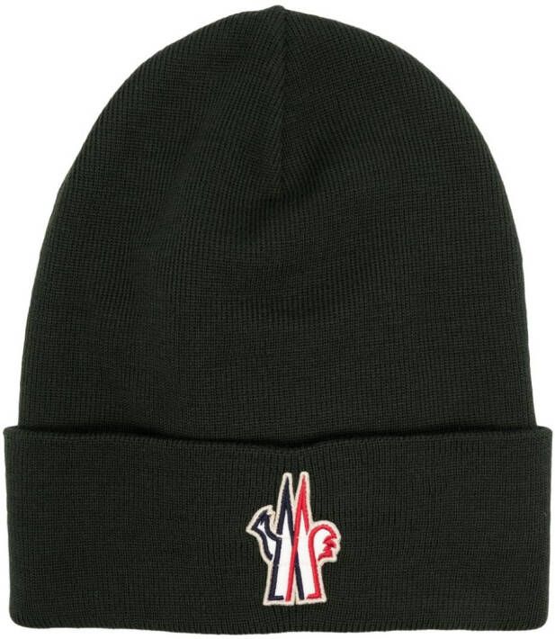 Moncler Grenoble Muts met logopatch Groen