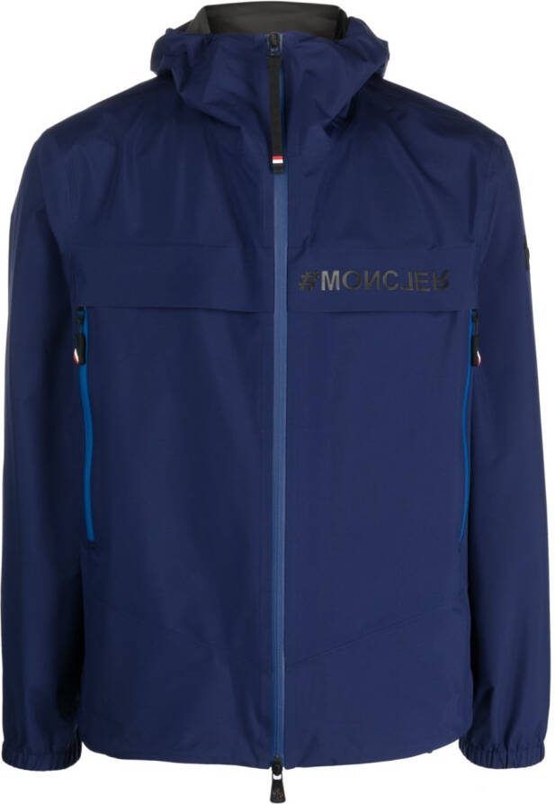 Moncler Grenoble Sportjack met logoprint Blauw