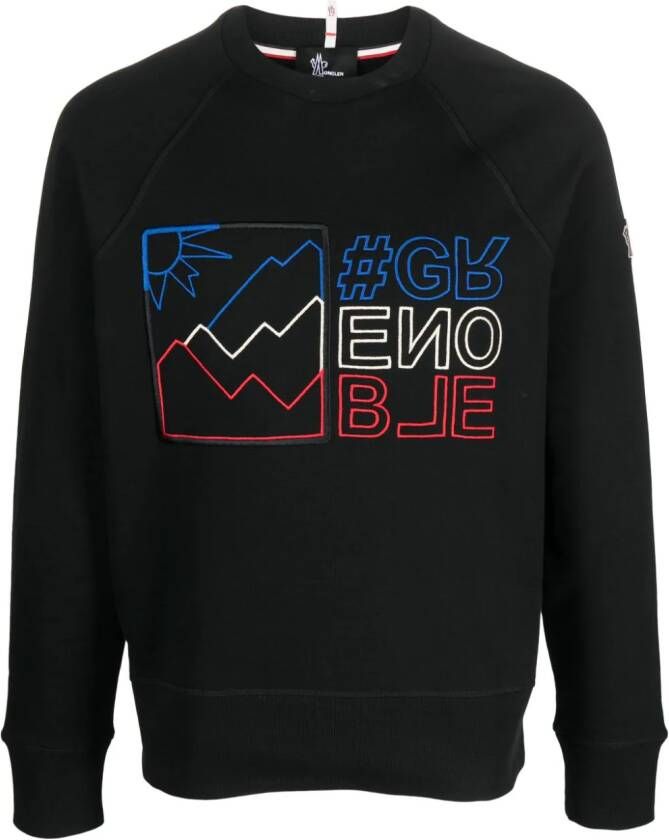 Moncler Grenoble Sweater met geborduurd logo Zwart
