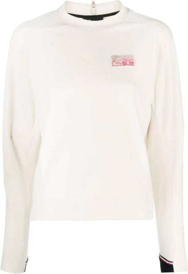 Moncler Grenoble Sweater met logo Beige