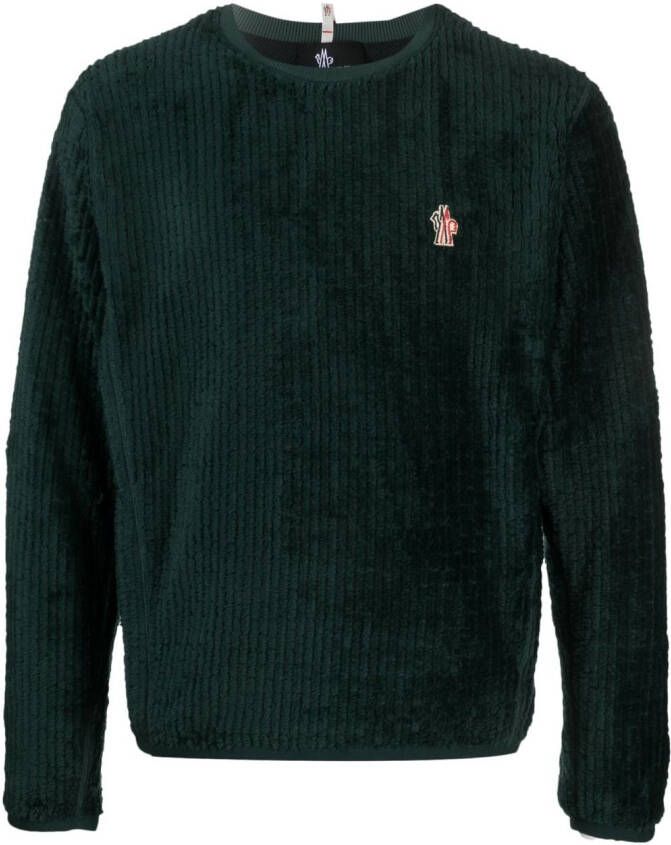 Moncler Grenoble Sweater met logopatch Groen