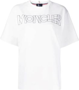 Moncler Grenoble T-shirt met logoprint Wit