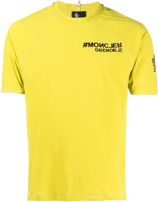 Moncler Grenoble T-shirt met print Geel