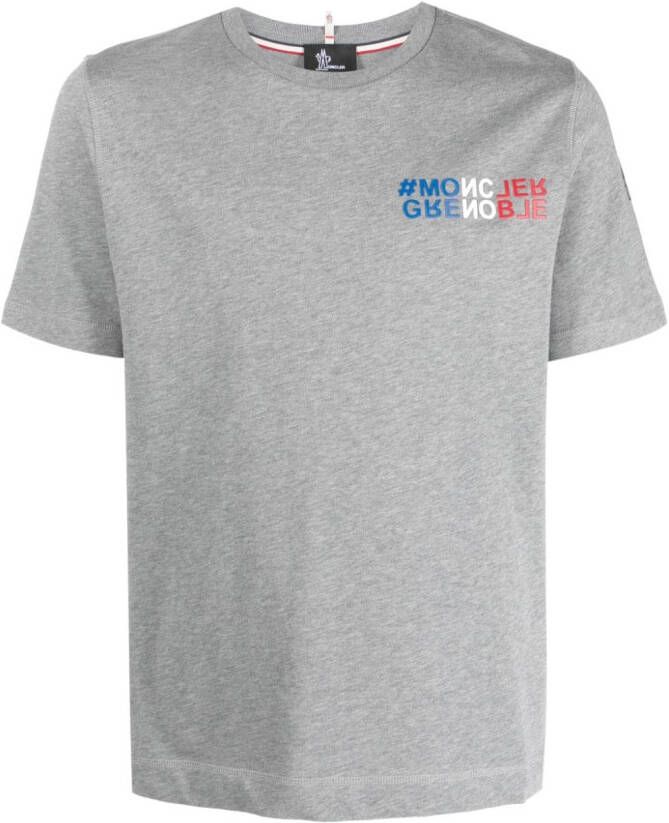 Moncler Grenoble T-shirt met print Grijs