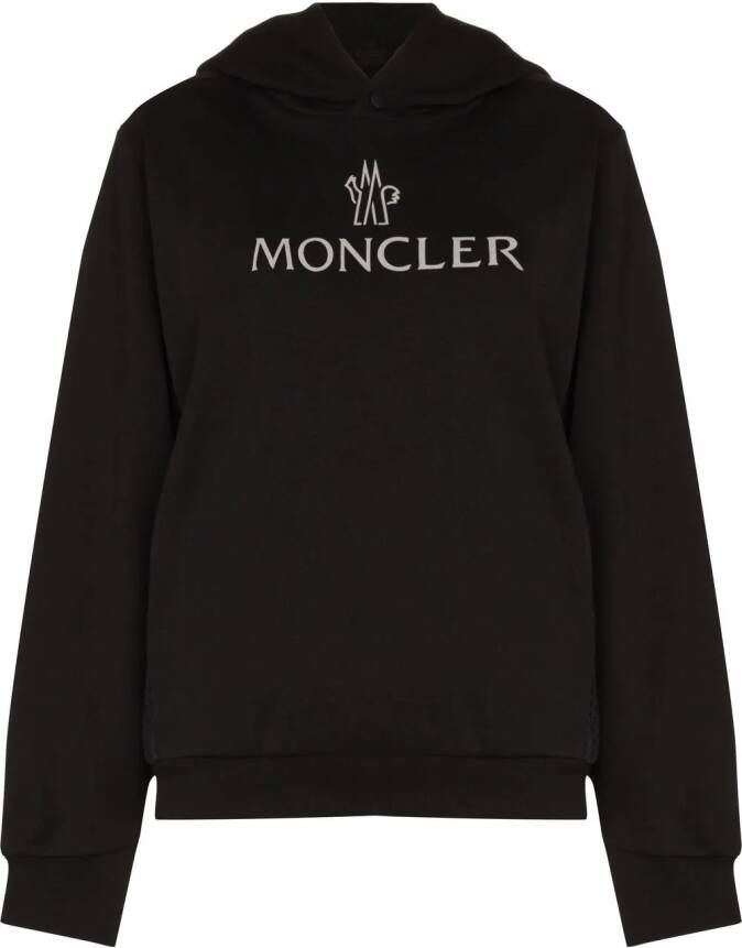 Moncler Hoodie met logoprint Zwart