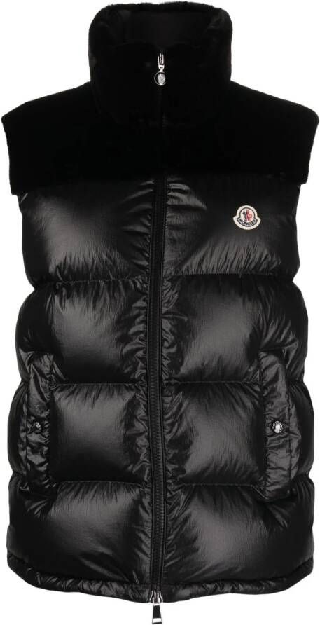 Moncler Lempa logo-patch padded gilet Zwart