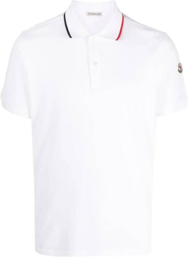 Moncler Poloshirt met logopatch Wit