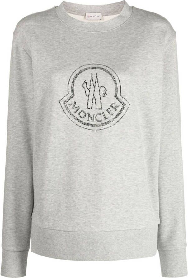 Moncler Sweater met logo Grijs