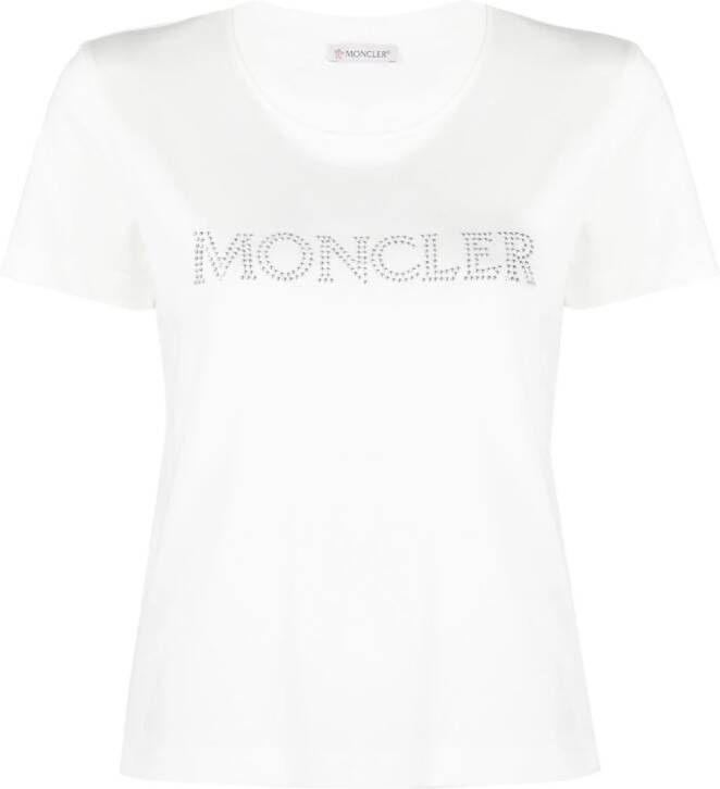 Moncler T-shirt met logo Wit