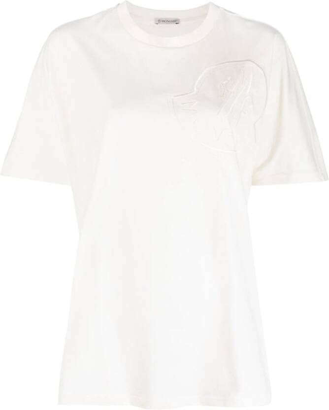 Moncler T-shirt met ruches Wit