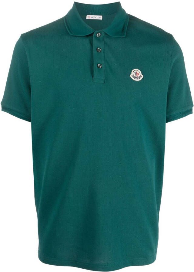 Moncler Poloshirt met geborduurd logo Groen