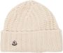 Moncler Muts met logoprint Wit - Thumbnail 1