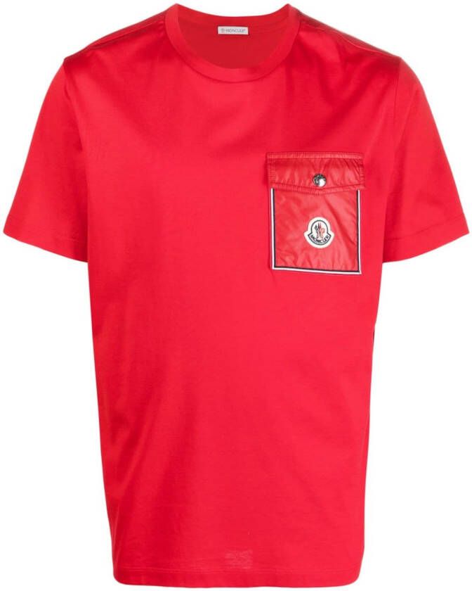 Moncler T-shirt met logopatch Rood