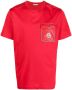 Moncler T-shirt met logopatch Rood - Thumbnail 1