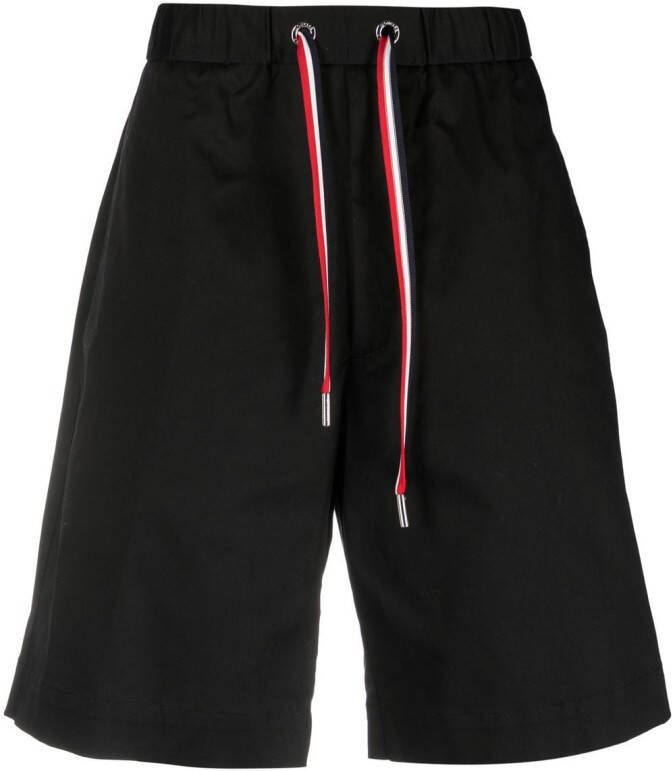 Moncler Bermuda shorts met logopatch Zwart