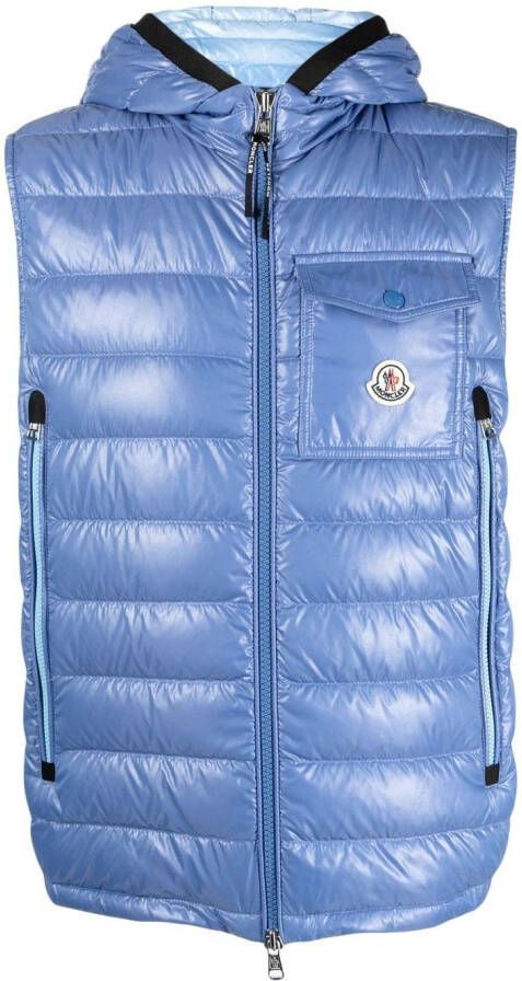 Moncler Bodywarmer met logopatch Blauw