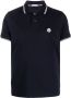 Moncler Poloshirt met logopatch Blauw - Thumbnail 1