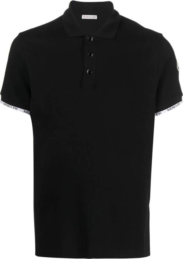 Moncler Poloshirt met logopatch Zwart