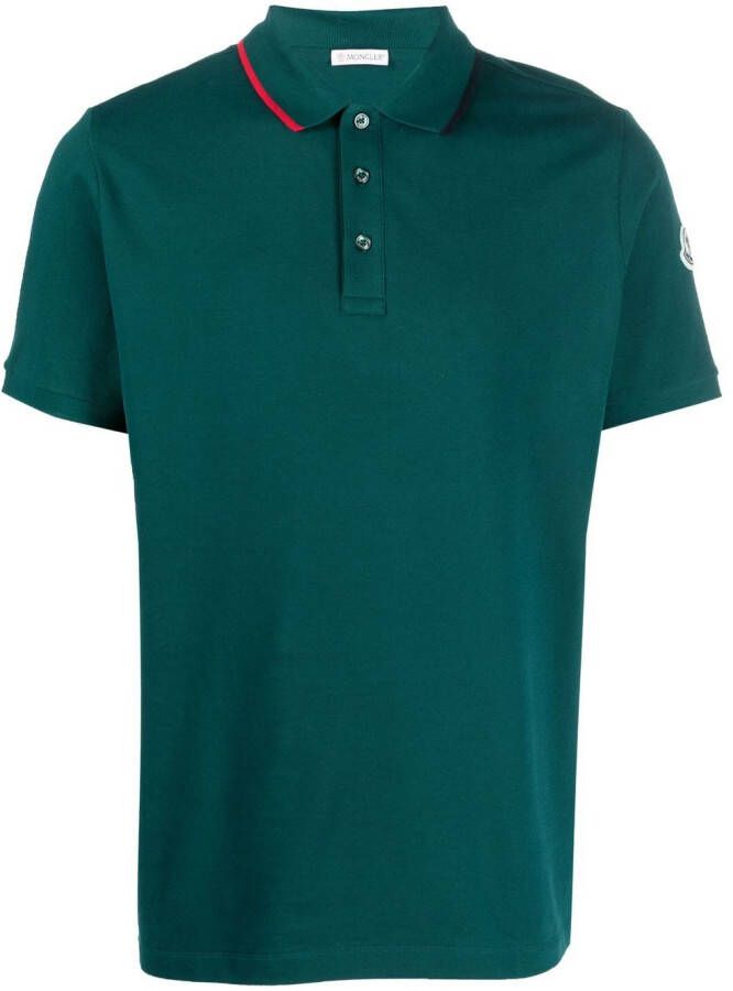 Moncler Poloshirt met logopatch Groen