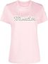 Moncler T-shirt met logopatch Roze - Thumbnail 1