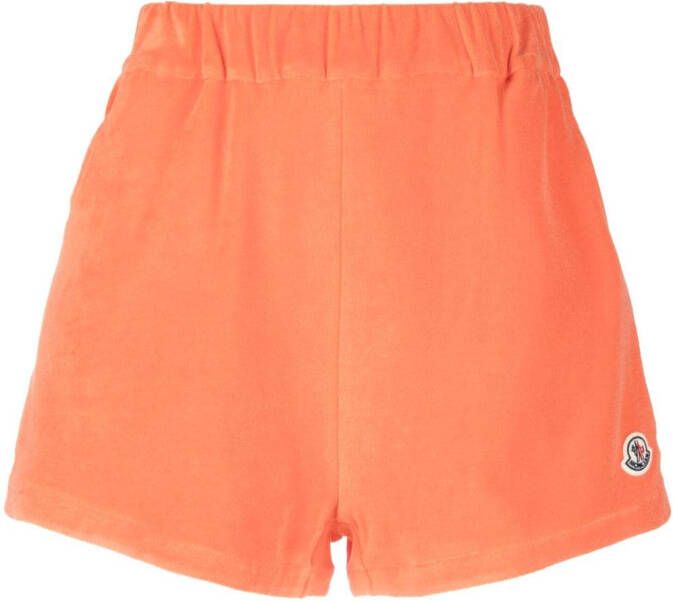 Moncler Shorts met logopatch Oranje