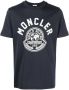 Moncler T-shirt met logoprint Blauw - Thumbnail 1