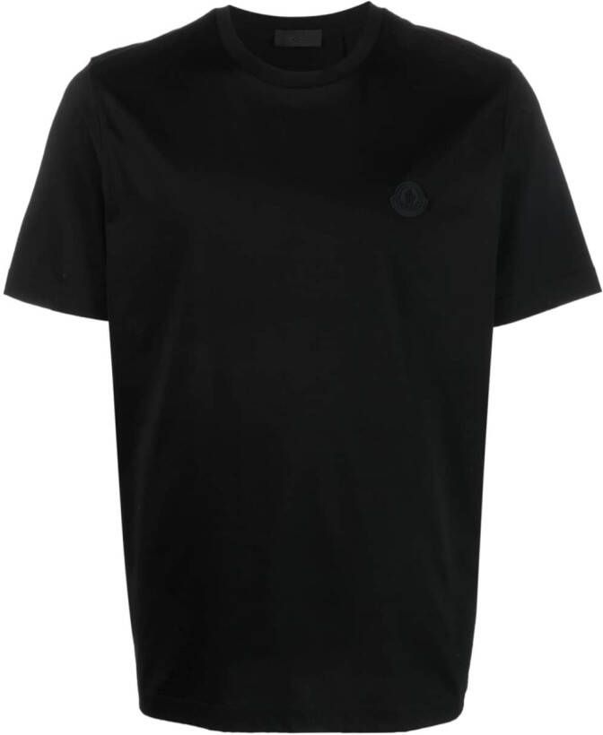 Moncler T-shirt met logoprint Zwart