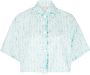Moncler Blouse met logoprint Blauw - Thumbnail 1
