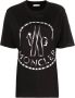 Moncler T-shirt met logoprint Zwart - Thumbnail 1