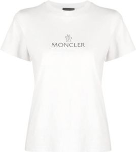 Moncler logo-print short-sleeved T-shirt Wit