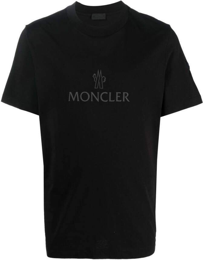 Moncler logo-print short-sleeved T-shirt Zwart