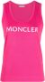 Moncler Tanktop met logoprint Roze - Thumbnail 1