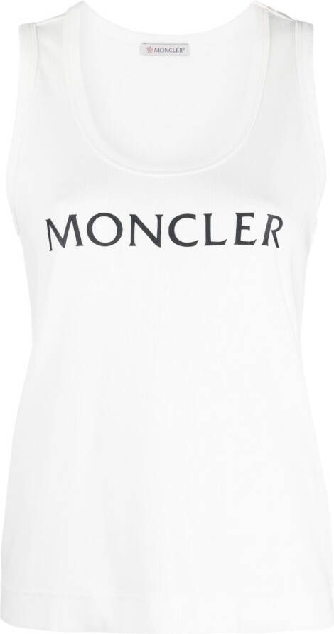 Moncler Tanktop met logoprint Wit