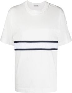 Moncler T-shirt met logostreep Wit