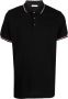 Moncler Poloshirt met logostreep Zwart - Thumbnail 1