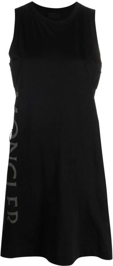 Moncler Mini-jurk met logoprint Zwart