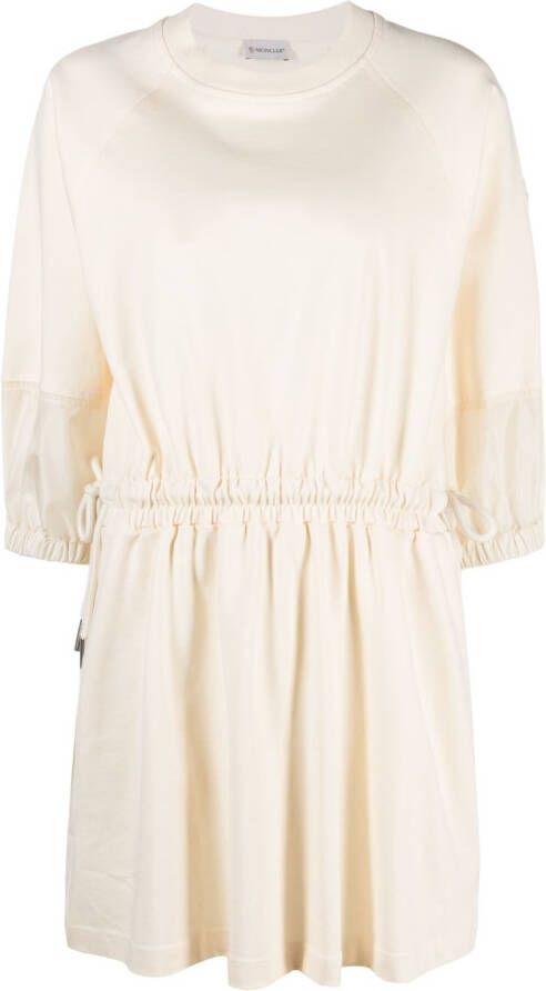 Moncler Mini-jurk met trekkoordtaille Wit