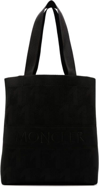 Moncler Shopper met monogram jacquard Zwart