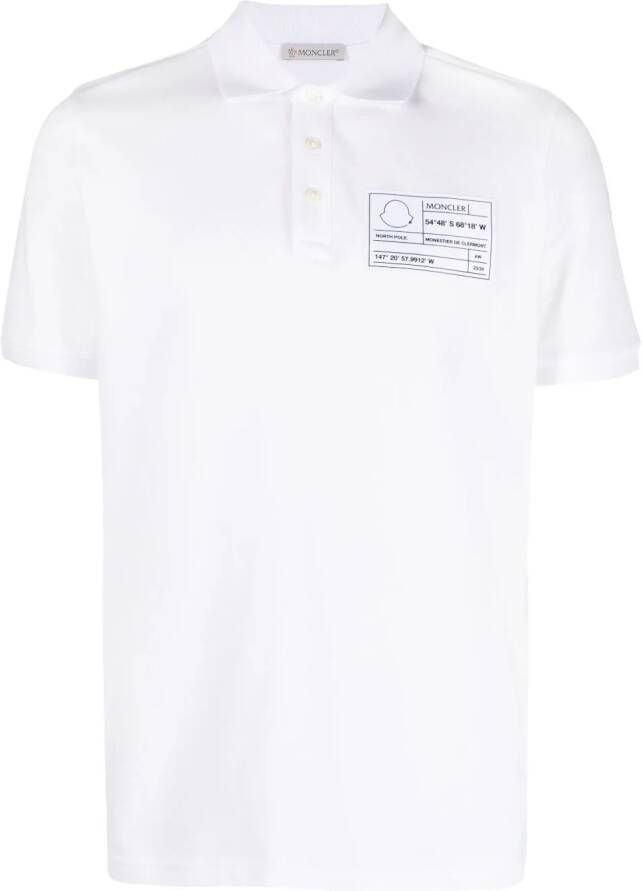 Moncler Poloshirt met patch Wit