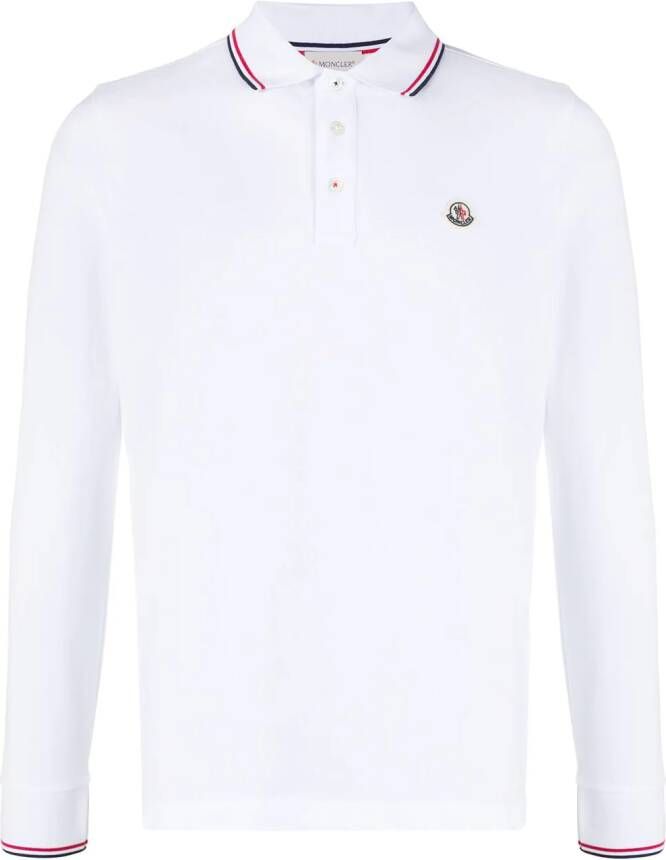 Moncler Poloshirt met lange mouwen Wit