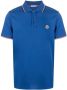 Moncler Poloshirt met logo-kraag Blauw - Thumbnail 1